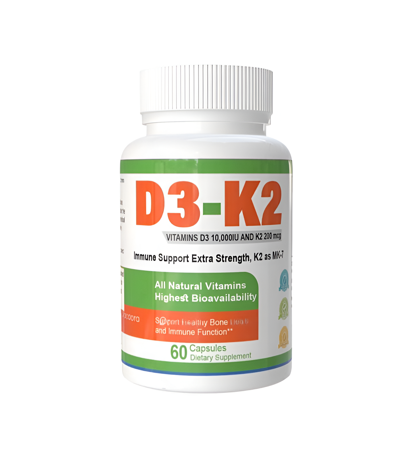 D3-K2 VITAMINS D3 10,000IU AND K2 200 mcg 60pis