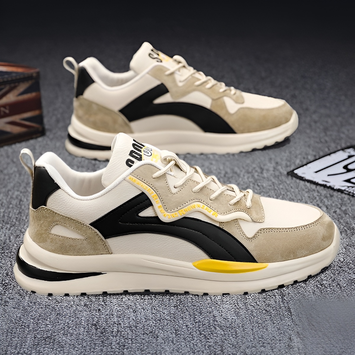 White Shoes for Men in Spring, Versatile, Breathable, Sports, Versatile, Trendy Sneakers, Boys' Trendy Shoes, Casual Shoes, Shoes for Men