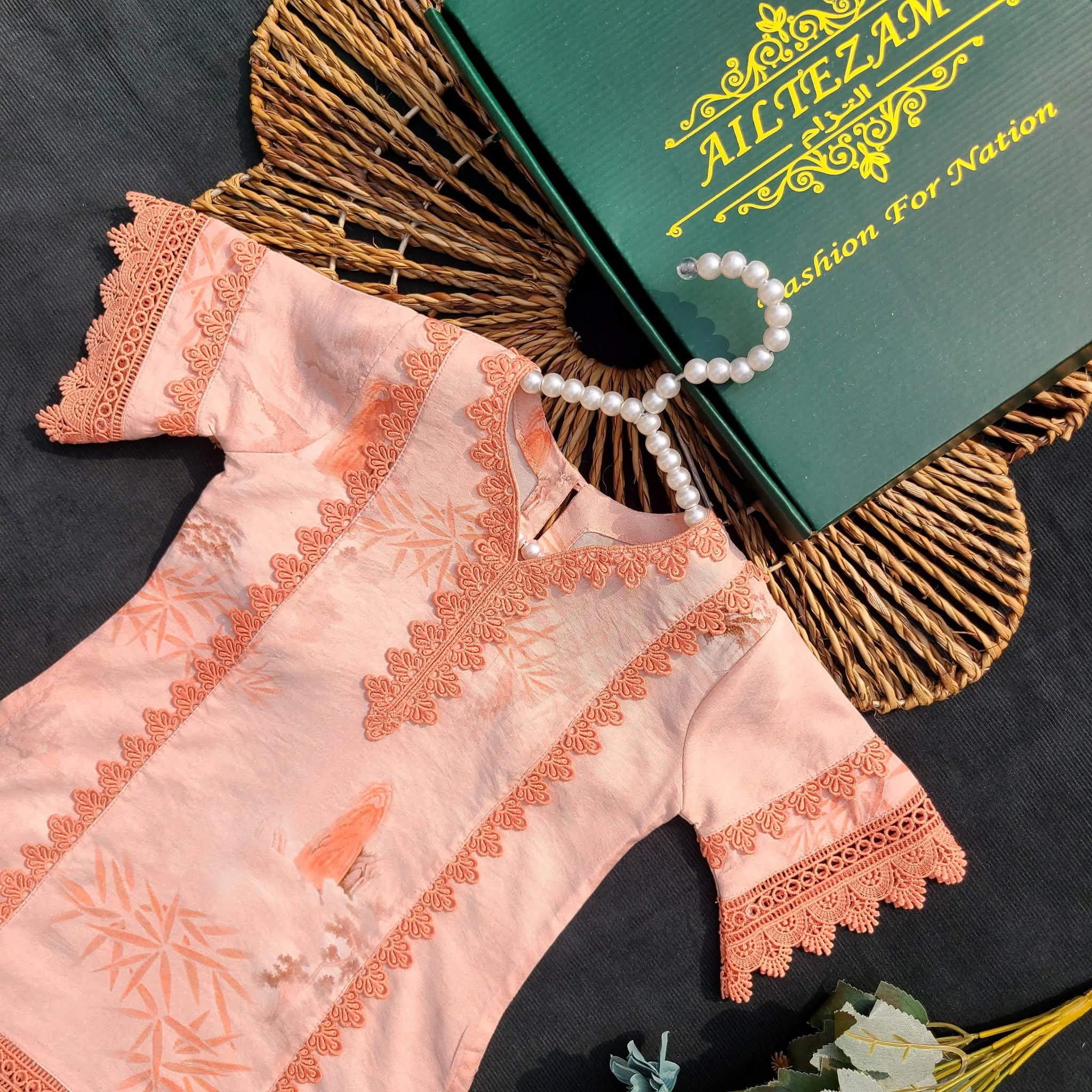 Ethnic Peach Blossom 3-Peice Set