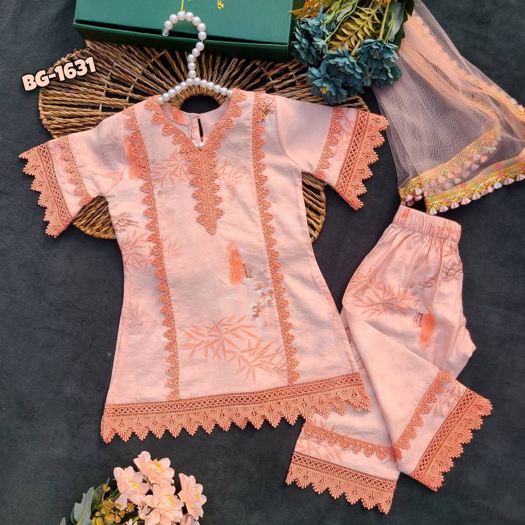 Ethnic Peach Blossom 3-Peice Set