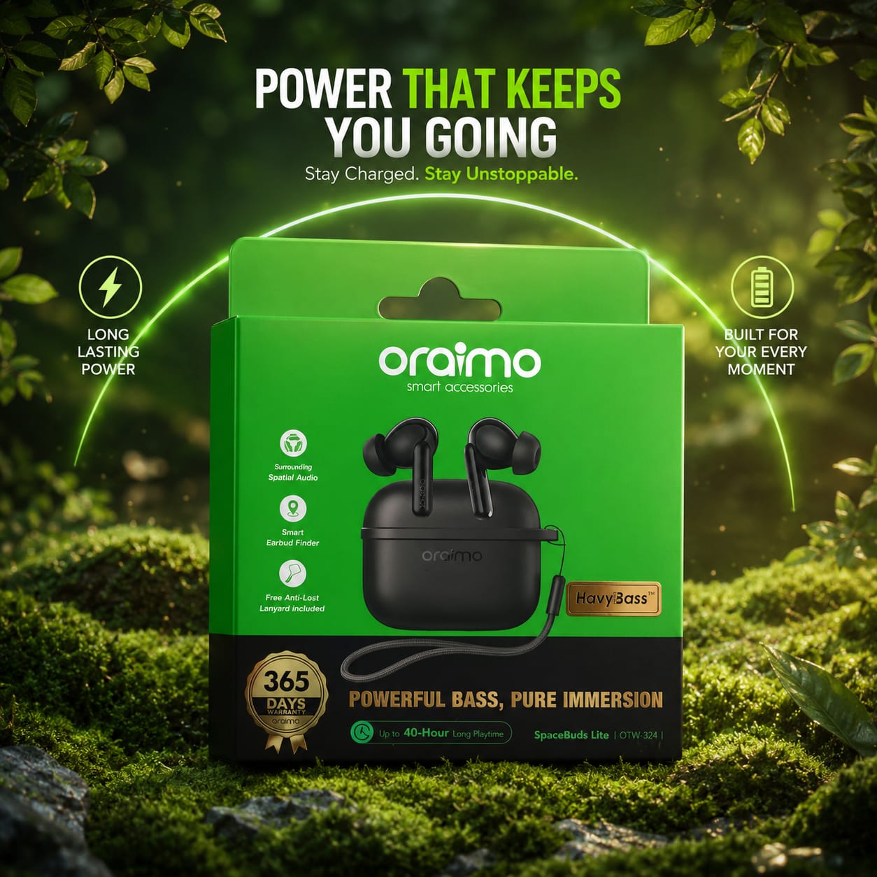 oraimo SpaceBuds Lite (Model: OTW-324)